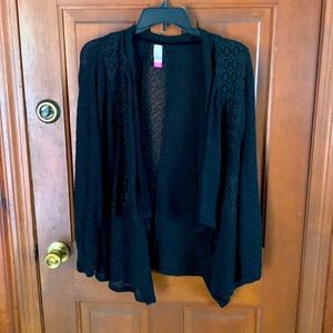 Black lace cardigan size xl in good condition